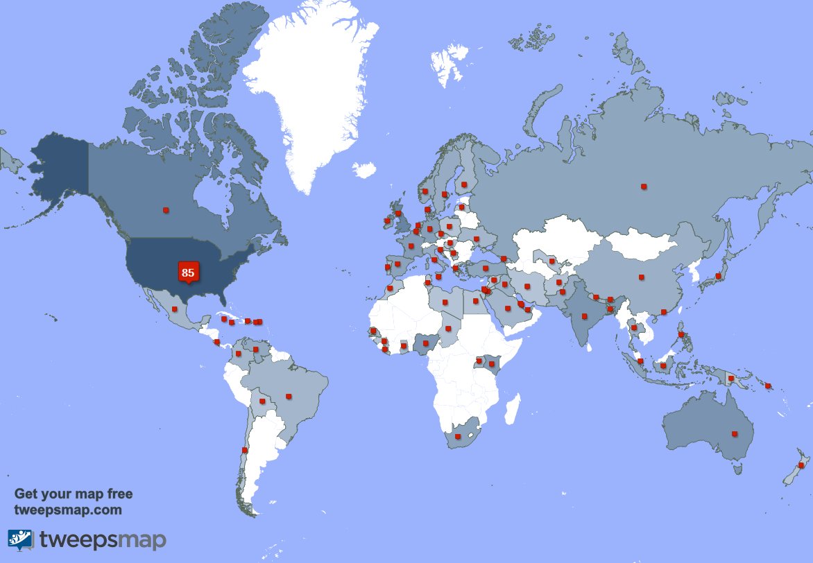 I have 5 new followers from Canada, and more last week. See tweepsmap.com/!NancyWonderful