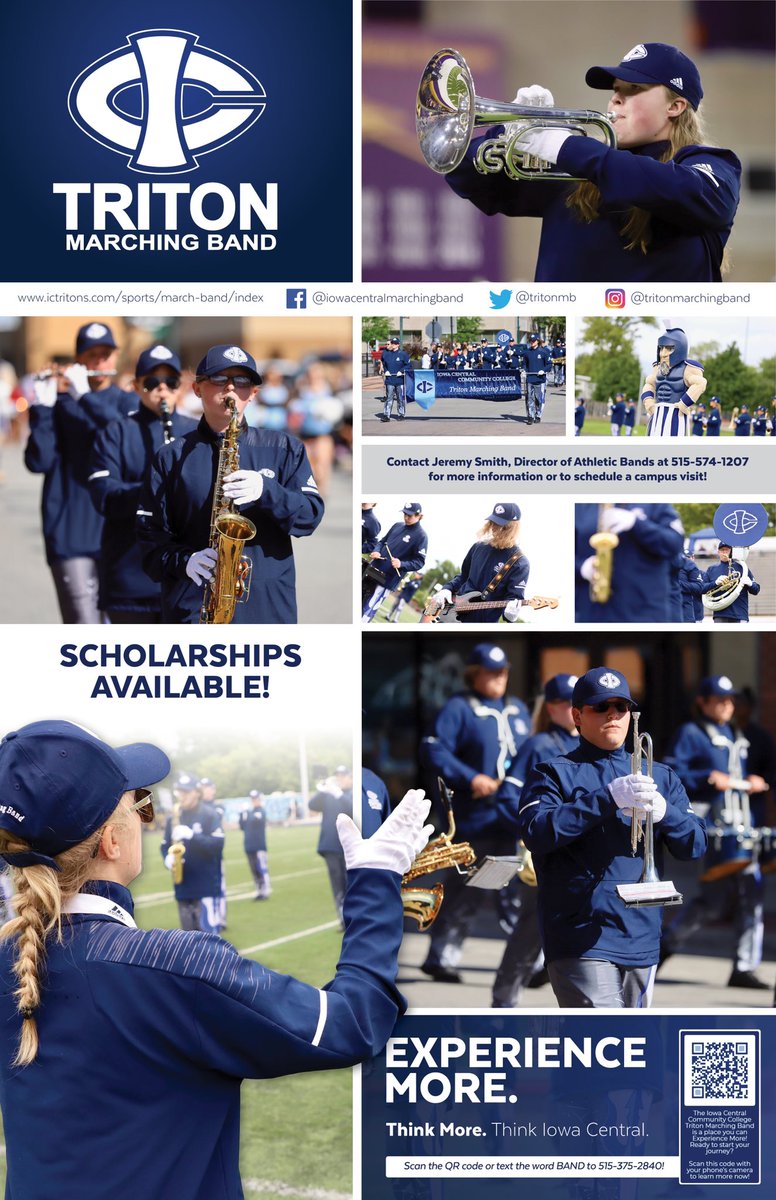 It’s a great day to learn about joining the Triton Marching Band!

From making friends to playing fun music to representing the best athletics department in the <a href="/ICCACSports/">ICCAC Sports</a> and <a href="/NJCAA/">NJCAA</a>, you definitely #ExperienceMore! 

Click here to connect with us: bit.ly/3h7Bf15
