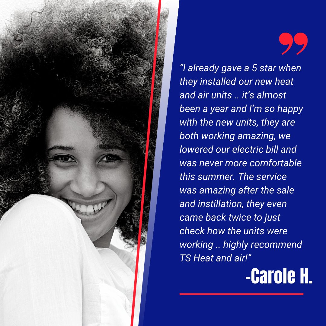 WE LOVE 5-star Reviews 🤩

⭐⭐⭐⭐⭐

Thank you SO much Carole for that amazing review! 
We love being: DEPENDABLE. RELIABLE. AND PERSONABLE.

To see reviews like this and more check out our website!
(Link in Bio)

#TSHeat #TSHeatandAir #Heating #Cooling #Oklahoma  #IAQ #HVAC