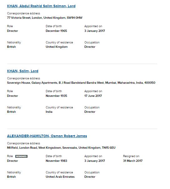 5th is LORD KNIGHTS OF BOLLYWOOD BLUE FRATERNITY LIMITED and this have same dates and almost same directors! Please check highlighted points in image.