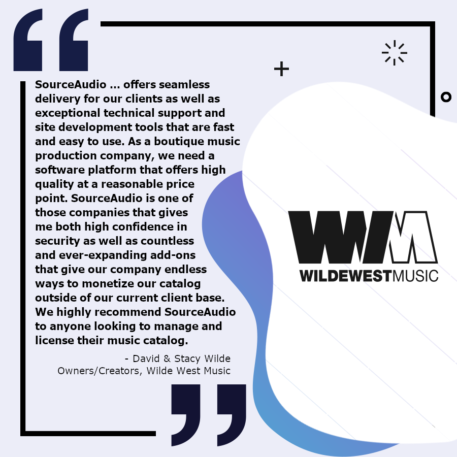 #TestimonialTuesday Thank you to <a href="/WildeWestMusic1/">WildeWestMusic</a> for the kind words! 🙌
.
.
#productionmusic #musicbusiness #musicindustry #musiclicensing #musicproducer #musicproduction #musicpublishing #musicmarketing #musicsupervision #tvmusic #filmmusic #composer #sourceaudio