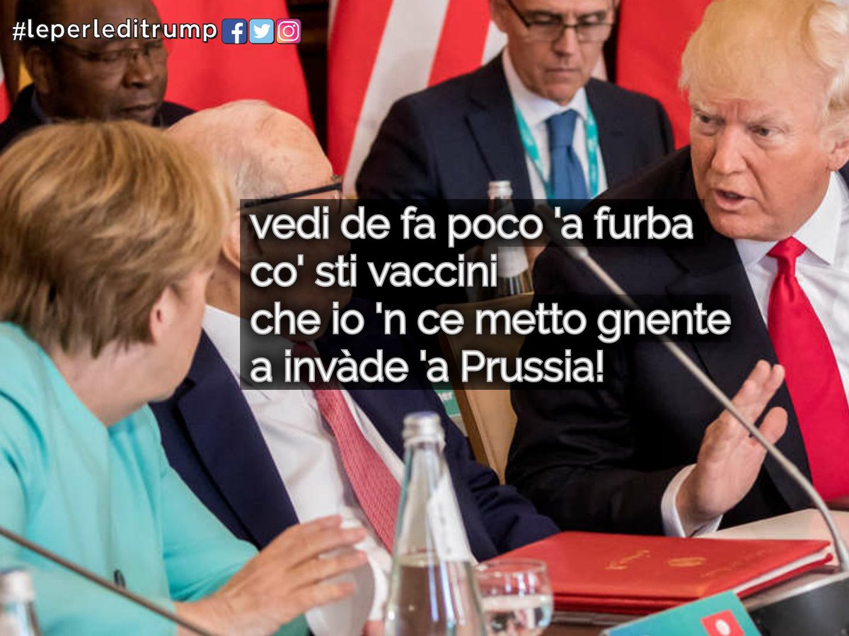 LeperlediTrump's tweet photo. poi te stupisci che s'aa prendono tutti co' tte!
#trump #Merkel #trumpmerkel #vaccinocovid #pfizer #vaccinopfizer #29dicembre #29dicembre2020 #BioNTech https://t.co/StC8ooDzsE