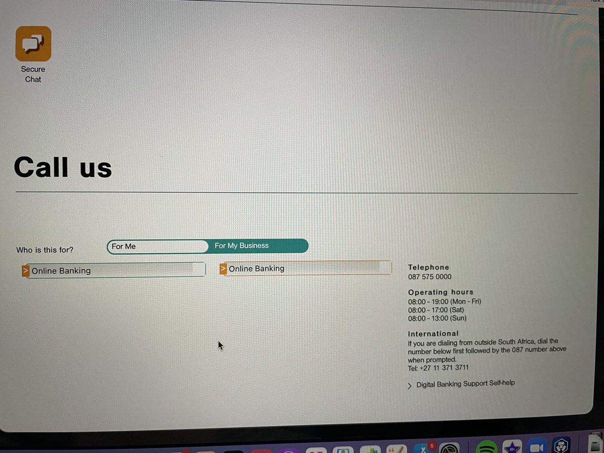 davidbunn's tweet photo. @FNBSA I just called at 18:10 and was told operating hours are until 18:00. Please update the website. Thank you! https://t.co/g0pPFBz4aY