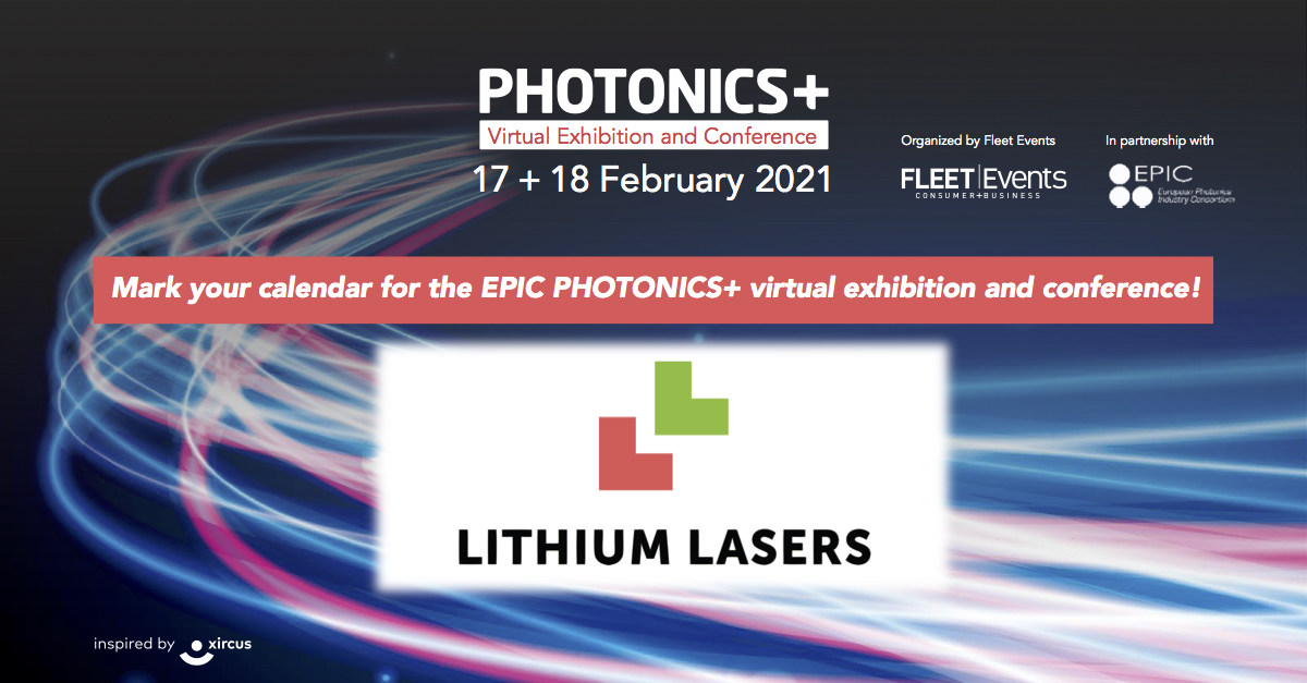 <a href="/LithiumLasers/">Lithium Lasers</a> will be exhibiting at <a href="/PhotonicsPlus/">Photonics Plus</a> Virtual Exhibition and presenting new compact and cost effective high power lasers emitting high-quality femtosecond pulses. youtube.com/watch?v=K0d3xh…

Pre-register here: 
photonicsplus.com/epic/lithiumla…

@EPICassoc #photonics