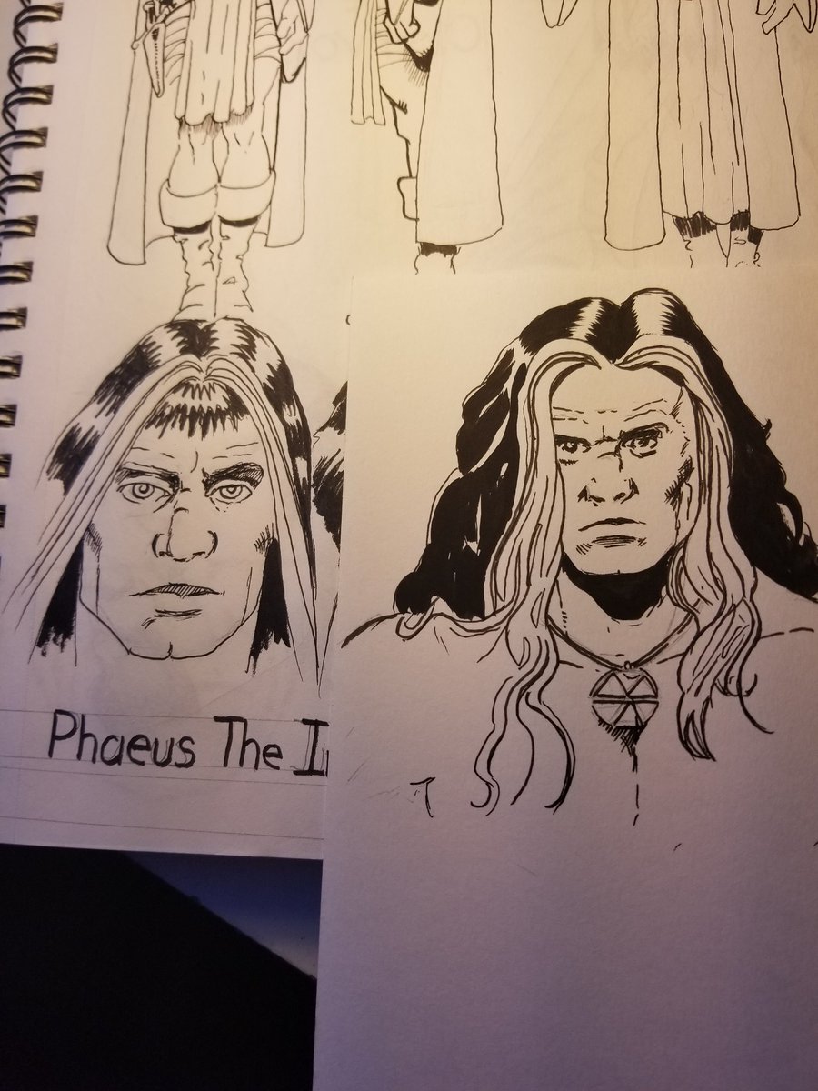 greggilliscom's tweet photo. Evolution: Getting closer to a design that works for Phaeus, need to put the same effort into creating and executing some formal goals. Nobody in my way but me!
#pencil #comicbook #draw #drawing #inking #ink #practice #characterdesign #evolution #goals #formalgoals #gtd https://t.co/h4U1KJp6Rc
