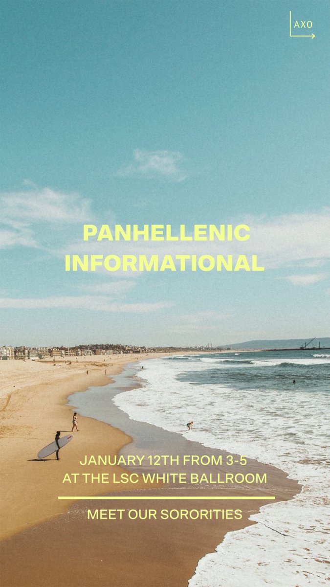 COME CHECK OUT PANHELLENIC ON JANUARY 12TH!!🦋