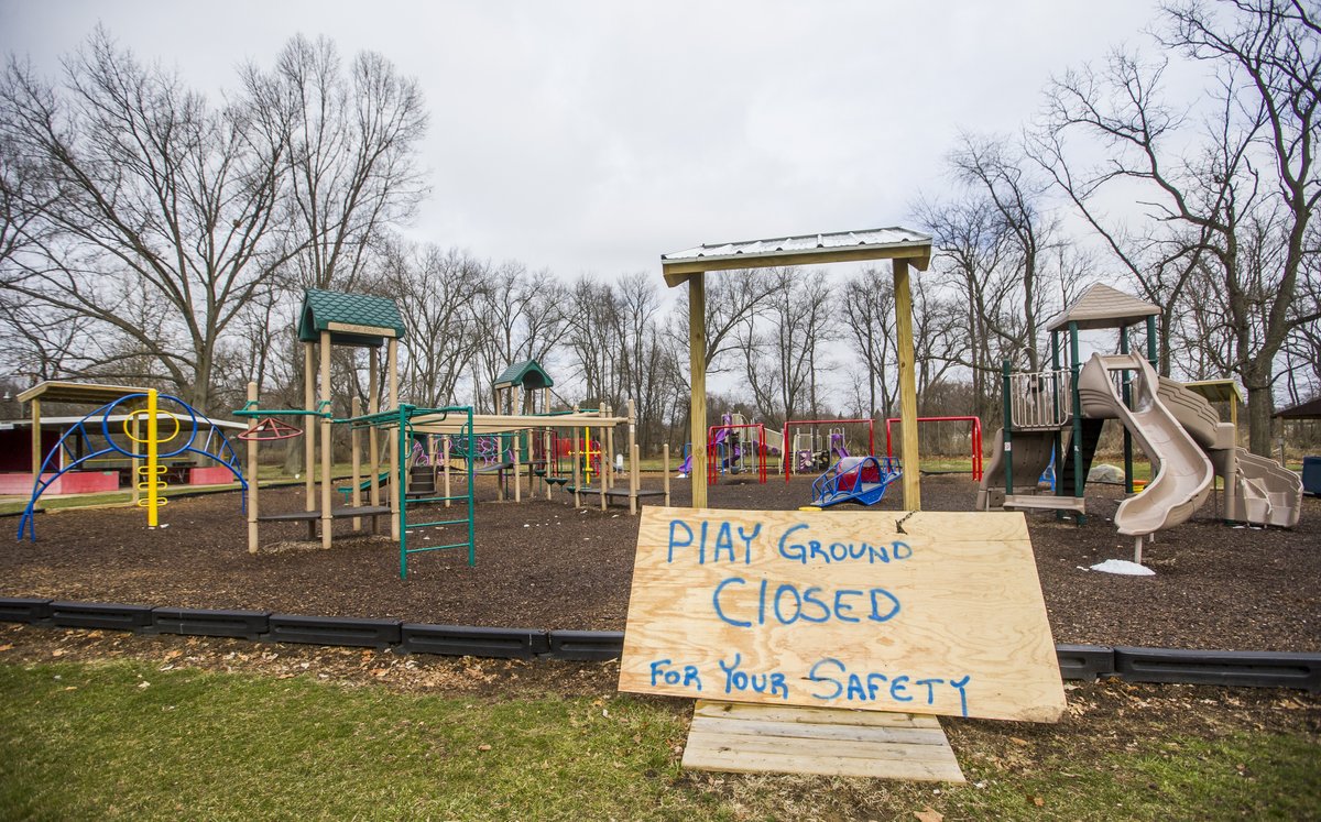 4/15 On March 10, I took my first Coronavirus-related photo. Empty shelves. No stores would let us in so I had to take generic photos with my phone. Then testing popped up, playgrounds closed and streets were empty.