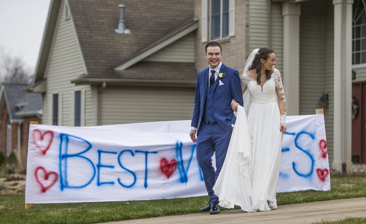 5/15 Wedding plans changed, factories made PPE, churches went virtual and basketball rims were removed from parks.