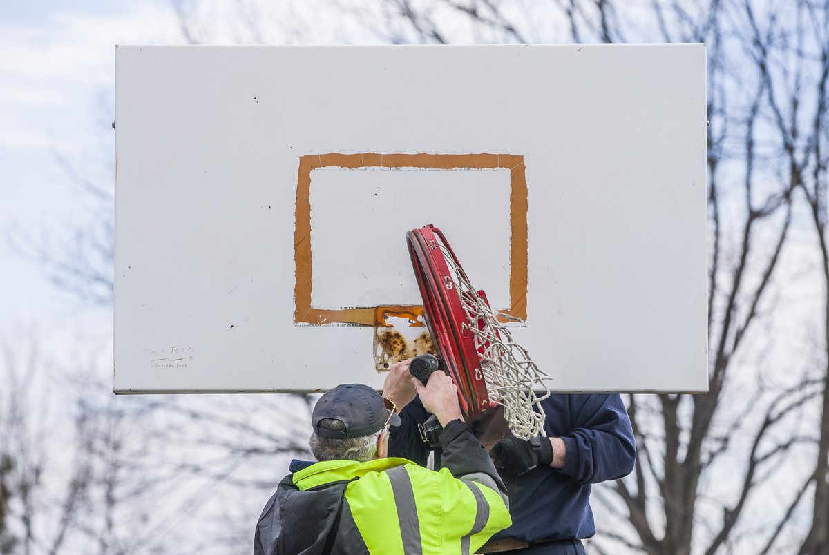 5/15 Wedding plans changed, factories made PPE, churches went virtual and basketball rims were removed from parks.
