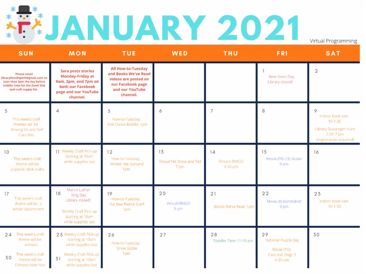 January updates from the Lincoln Park Public Library conta.cc/38JwMPt