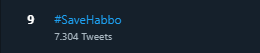 PixelsE's tweet photo. 📢 SAVE HABBO | Hashtag começa a entrar nos assuntos do momento no Brasil. #SaveHabbo https://t.co/KU9jsXJnhx