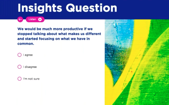 They haven't said it, but based on the adaptive nature of the course in the first question, I'll bet you they are using these insights questions throughout the course to continue to adapt the content to respond to how students are answering