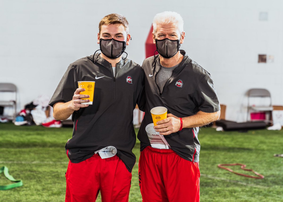 OhioStateFB's tweet photo. A postseason tradition like no other. It’s Managers Dress Like Their Coaches Day ‼️😂 https://t.co/1DVauAqwPE