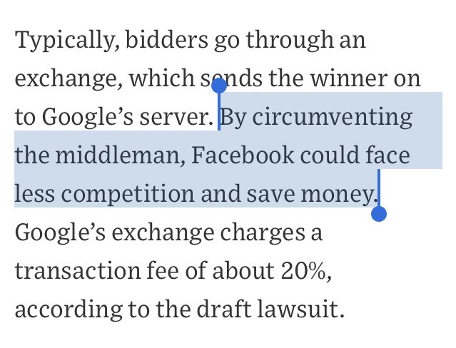If you can reduce the fees on your bid, you have an inherent advantage in an auction to reach the exact same surveillance target.