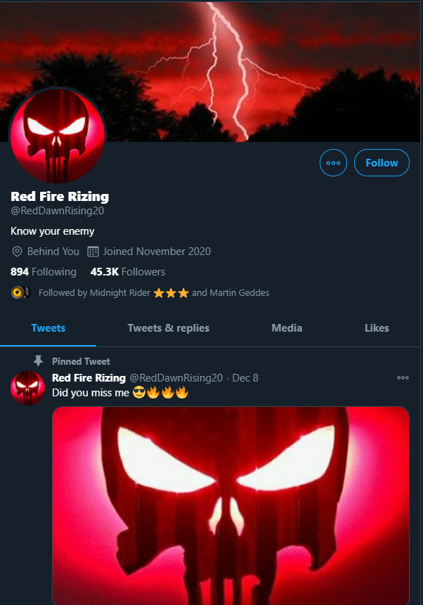 77. Pretty sure this is PunishDems1776, the guy who had his followers email me and did the whole "Debate me you coward" bit last time he got banned. He, unlike Qtah is being quiet about what his original account was, but he is making it clear he's returning from a ban.