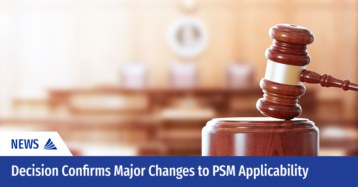 The Wynnewood 2020 decision confirms major changes to PSM applicability of utilities and equipment that do not contain HHCs. Read more about the two important OSHA interpretations validated by the 10th Circuit Court decision.
Read more: ow.ly/Mu6T50CWjeS