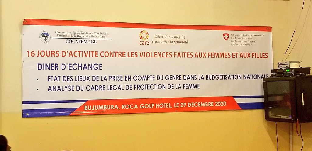 YBurundi's tweet photo. C'est donc conscients de cela et dans le cadre des #16jrsdActivisme que @cocafemgl avec @CAREBurundi et la Coopération @Suisse organisent une soirée d'échange sur l'état des lieux de la prise en compte du genre dans la budgétisation nationale.
#Burundi #Ubaha
#DroitsDeLHomme https://t.co/PIYIMuCvUp