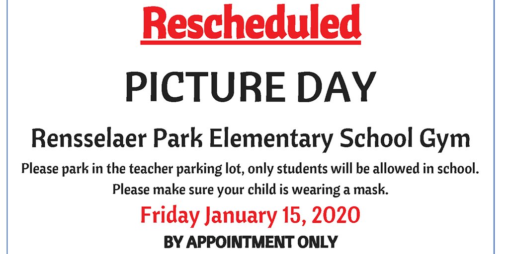LCSD_NY's tweet photo. RPES Families, the rescheduled Picture Day is 1/15/21. Remember to book your picture sessions online beforehand as they are by appointment ONLY. No walk-ins will be allowed. Full ordering info @ https://t.co/62L34f6F1l https://t.co/XKneQW4GIF