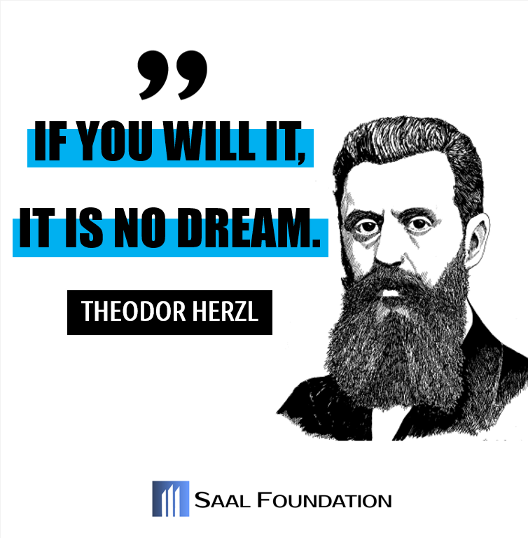 "We shall live at last as free men on our own soil."

The 1st Zionist Congress began in 1897 in Basel, Switzerland, and was chaired by Theodor Herzl, the founder of the modern Zionist movement. Herzl didn't live to his dream of a Jewish state become a reality - but it did.