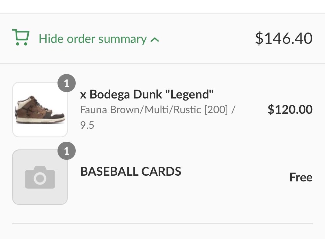 bodega dunk baseball cards