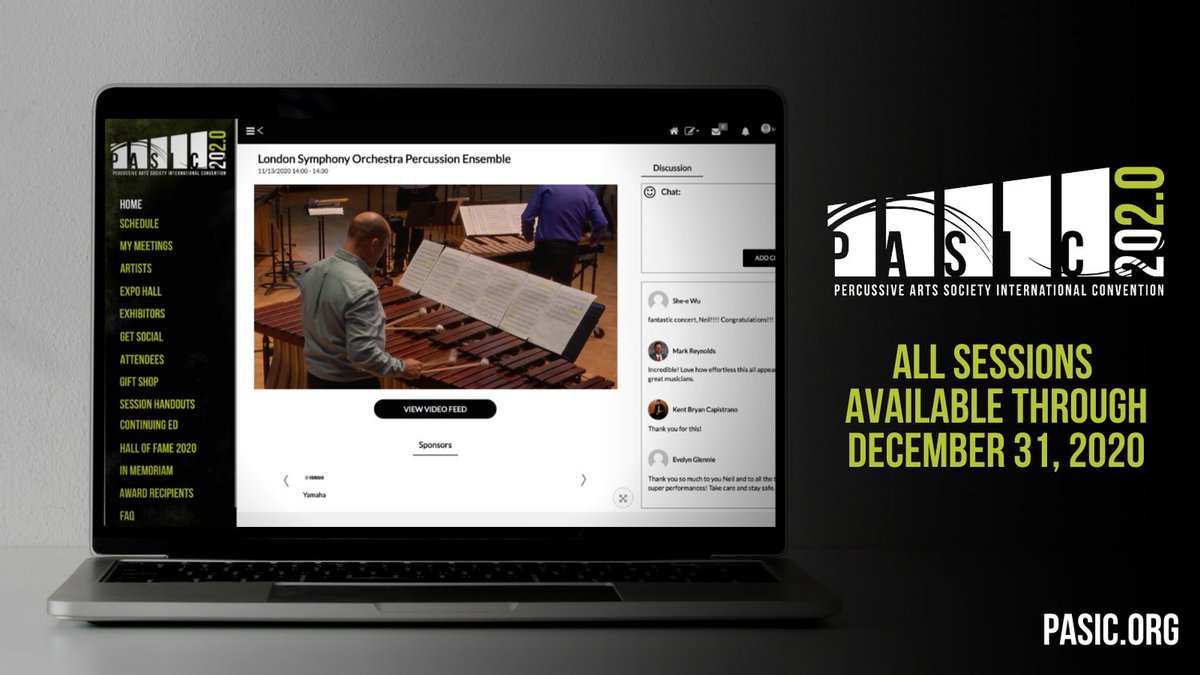 PercussiveArts's tweet image. 3 days left to catch all the #PASIC2020 sessions!  Available through December 31, 2020. 

Login now at pasic.org