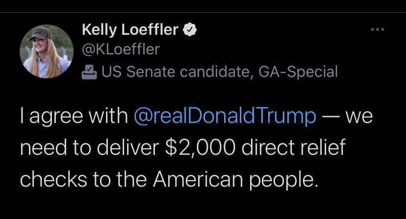 NotifyNurseRyan's tweet photo. The two Republican Senators in jeopardy of losing their seats went from wanting Americans get $0 to $2,000 very quickly!
They put out these identical tweets, empty of emotion or empathy.
They’re fake. They’re scared! Don’t fall for these selfish robots, Georgia. #VoteThemOut https://t.co/eCK5F9F001