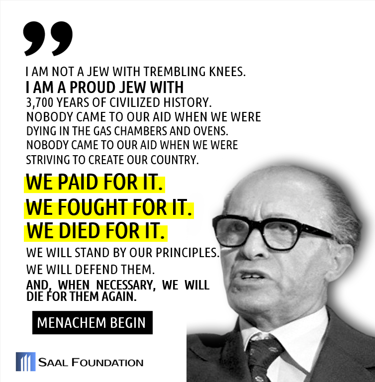 "I survived 10 wars, 2 world wars, a Soviet concentration camp, 5 years in the underground as a hunted man, and 26 years, never losing faith in a cause."

PM and Nobel Peace Prize winner Menachem Begin was born in Brest-Litovsk, Poland, modern-day Belarus.  

#JewishandProud