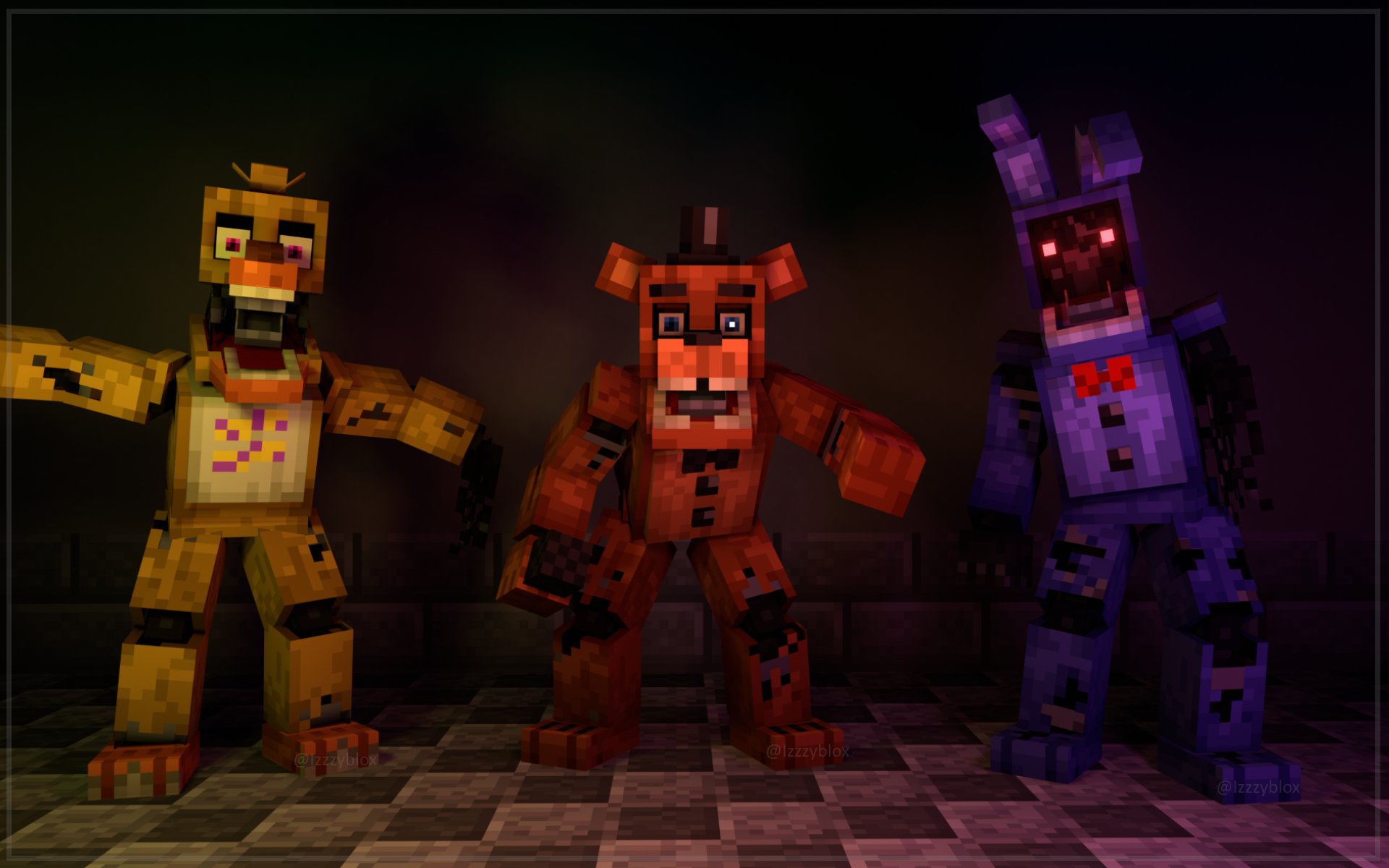 Withered Foxy — Minecraft head