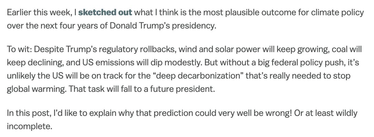 What were the big energy and climate surprises of the Trump era? Four years ago, I described the most plausible arc for US climate policy under Trump (it was a boring, safe bet) but expected there'd be unexpected developments too. So how about a look back?  https://www.vox.com/energy-and-environment/2017/4/6/15178092/climate-policy-surprises-trump