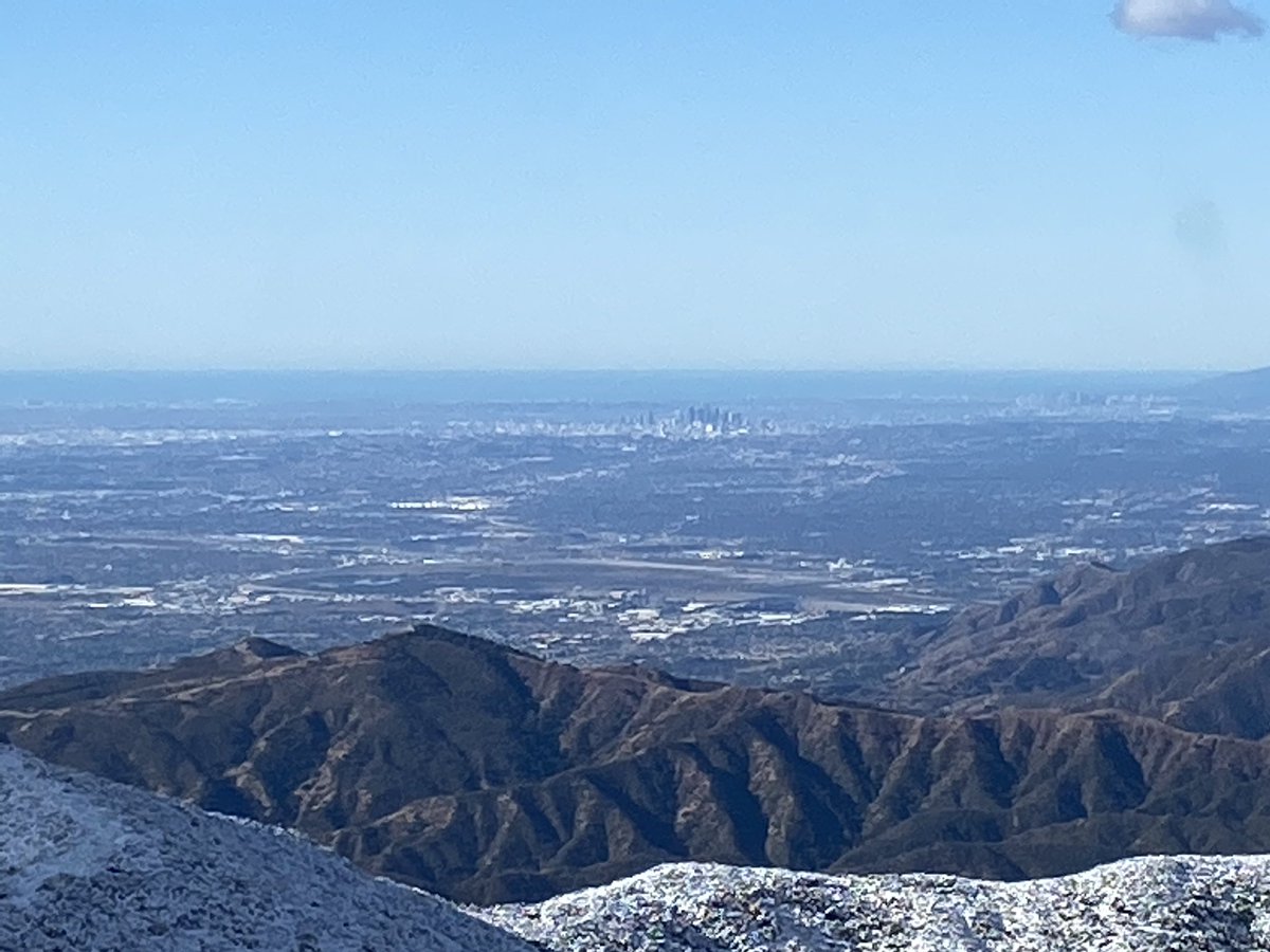 Some of the perks of working Dayshift patrol are the views you get. Beautiful around Mt. Baldy today. You can see downtown L.A. in the distance