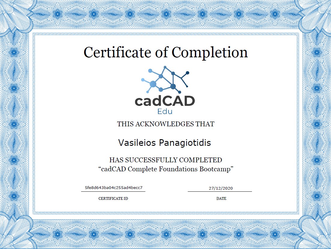 VasiPanas's tweet image. I have just got my new certificate in cadCAD
@cadCAD_Edu 👍 cadCAD is a great tool for understanding behavior of complex dynamic processes, that is helping executives or designers to make the right decisions. #eswissolar #egreeksolar #solarisplusplus #TokenEngineering