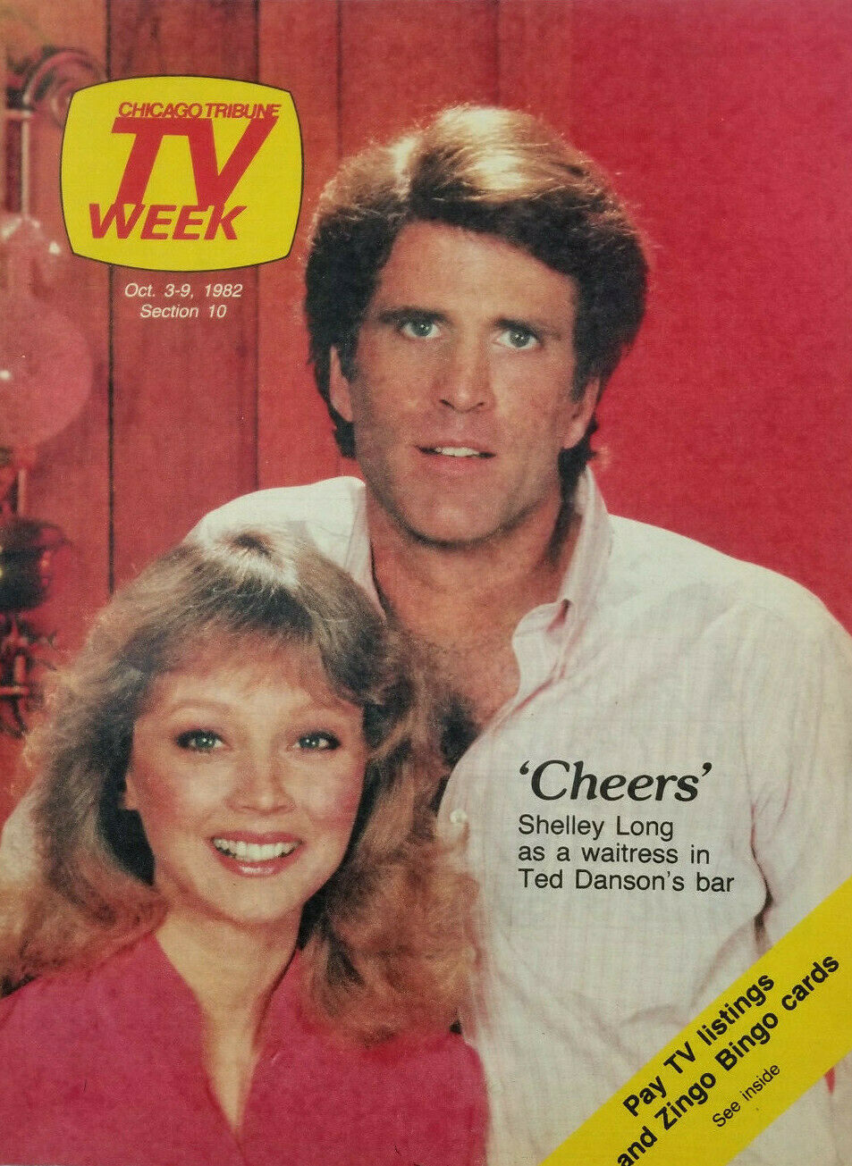 Happy Birthday to Ted Danson, who turns 73 today.
Chicago Tribune TV Week.  October 3 - 9, 1982 