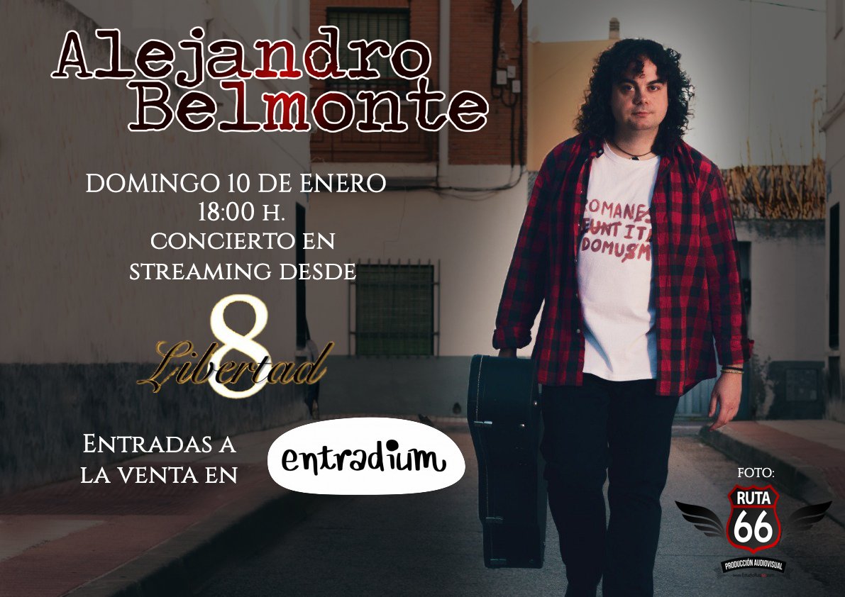 Tras más de un año sin poder dar un concierto, el próximo 10/1 tengo la suerte de tocar en <a href="/libertad8cafe/">Café Libertad 8</a> Va a ser un concierto especial y lo podréis ver por streaming (o en diferido) comprando las entradas aquí cutt.ly/WjwOPdv