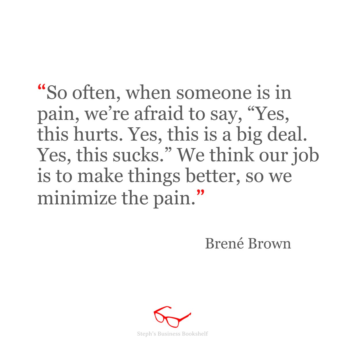 Find out why being vulnerable creates empathy, which helps build trust, which is an essential part of leadership. Dare to Lead by Brené Brown, featured this week on Steph's Business Bookshelf.  #quotes #books 
Spotify 👉 spoti.fi/31AotTr
iTunes 👉 apple.co/3gvJRxC