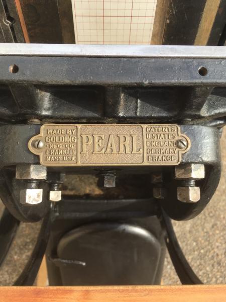 In the Classifieds: Golding Pearl No. 8 #letterpress. Treadle press comes with brand new set of Ramco rollers. Incl. chase &amp; small Boxcar deep-relief photopolymer base + few quoins, key, press packing, some gauge pins, MORE. TN. briarpress.org/58145