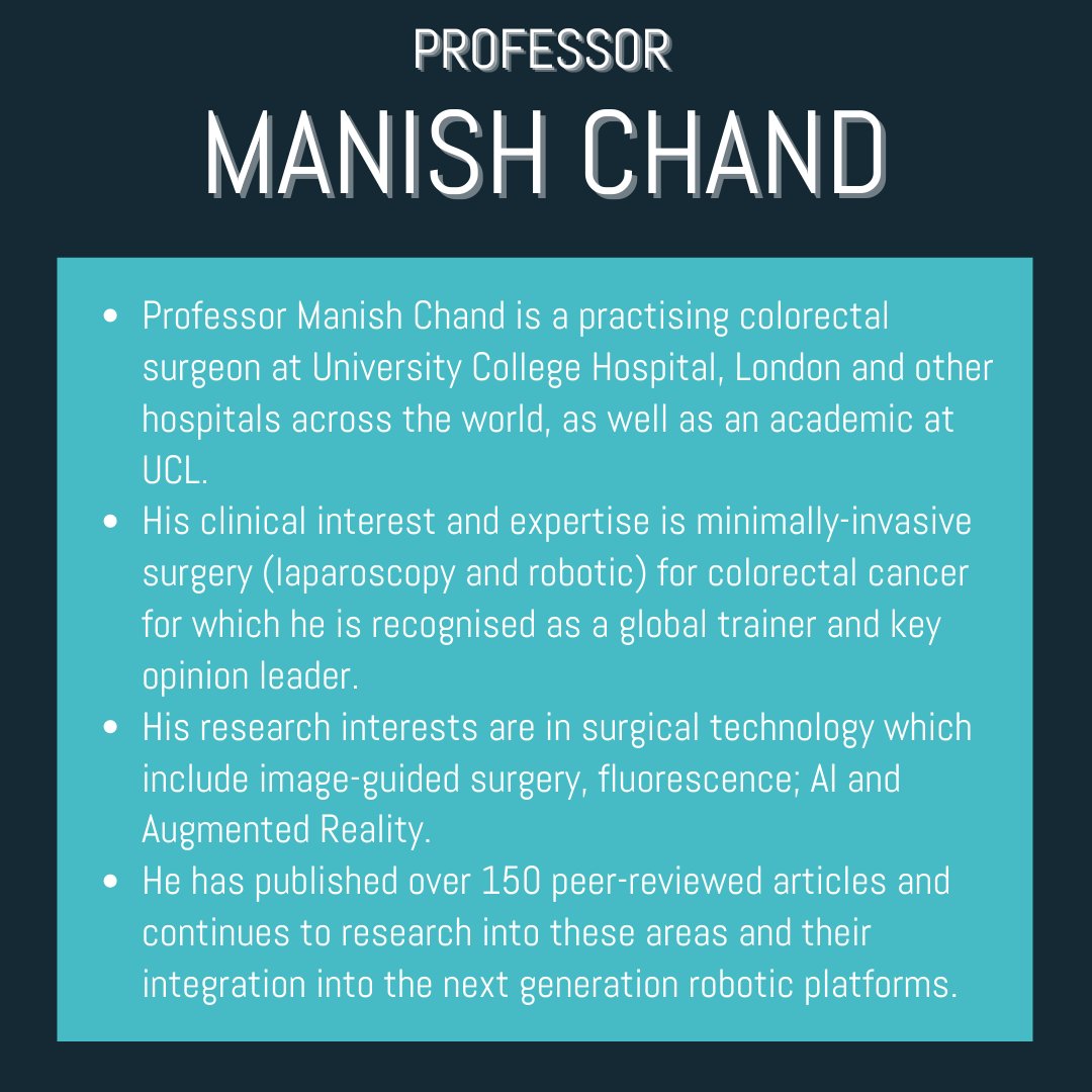iNUGSC's tweet photo. 🚨 𝗦𝗣𝗘𝗔𝗞𝗘𝗥 𝗔𝗡𝗡𝗢𝗨𝗡𝗖𝗘𝗠𝗘𝗡𝗧 🚨 

We are so excited and honoured to have Professor Manish Chand as our first speaker! He will be delivering a fascinating talk about Robotic Surgery and its future - you don’t want to miss it!

More information on our Facebook page. https://t.co/xXvNMJpSPp