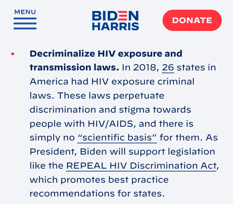 The same people who find "no scientific basis" for criminalizing transmission of HIV or discharging HIV+ military personnel are the same people who want to charge you with a crime for not wearing a mask, or deny basic services for those without a vaccine report card.