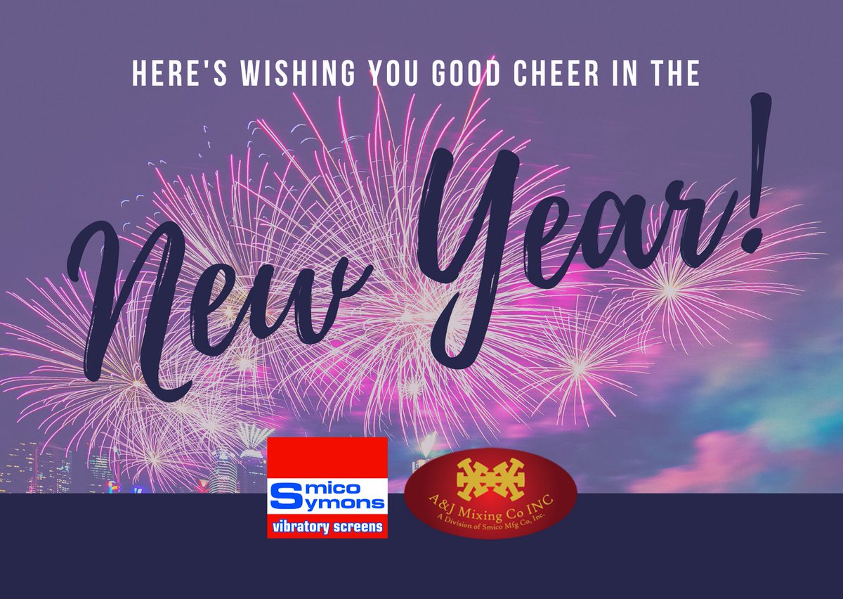 SmicoMFG's tweet photo. Wishing you and yours a healthy, happy and productive 2021! Happy New Year!! 🎉 #SmicoMfg #Manufacturing #industrialscreens #ajmixing #SmicoSymons #OKmfg #HappyNewYear2021 https://t.co/HhYdRUSd9U