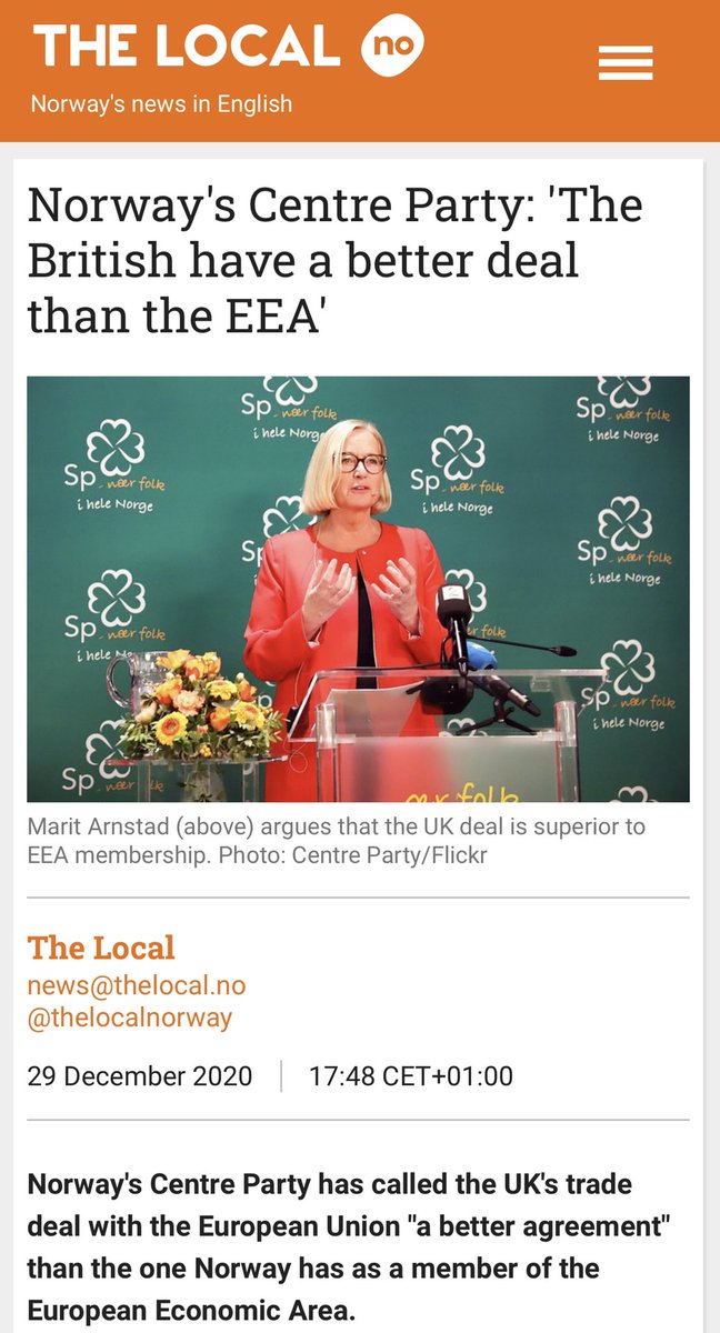 Oh this is just too funny..... we should be like Norway, we should be like Norway.... oh f**k