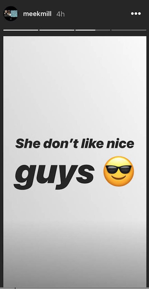 Literally RIGHT after Nicki posts herself with Lewis Hamilton, here goes Meek subbing her talking bout "sHe dOnT LiKe NiCe gUyS"