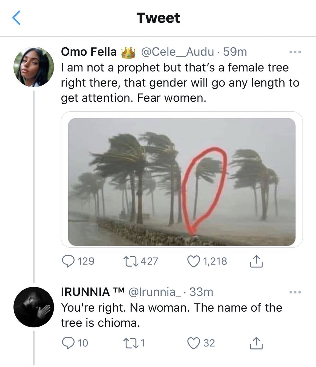 5.Tweeps express fear over recent happenings caused by the gender that went to eat apple first.