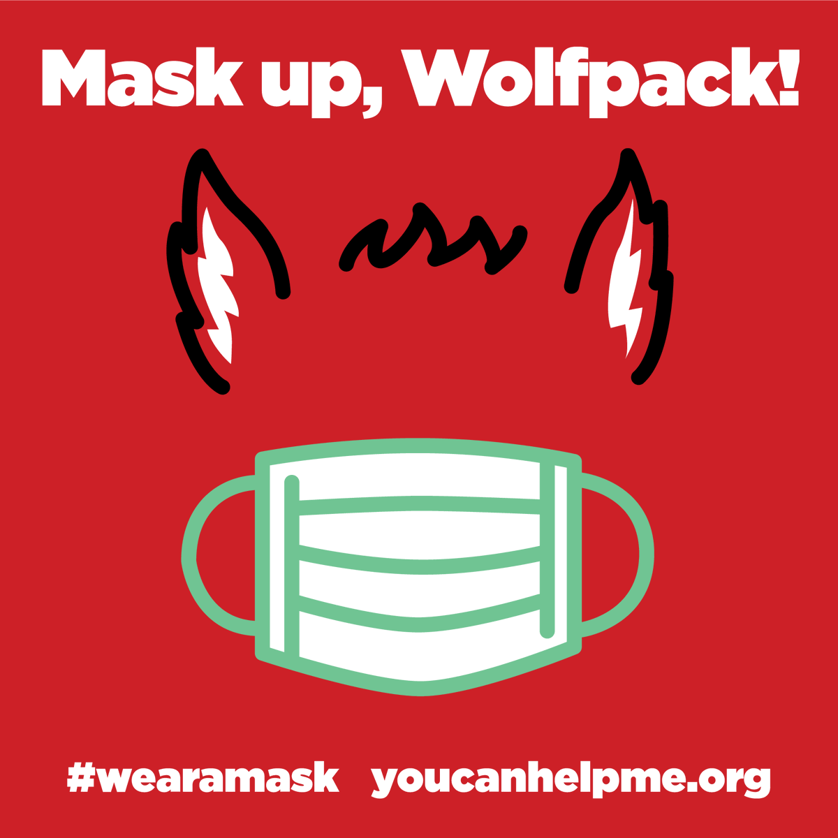 WearAMask_PSA's tweet photo. What's up Wolfpack? We know you'll be returning to campus pretty soon, so please remember to #WearAMask and continue to social distance. Protect yourself and the Wolfpack community. #slowthespread #ncsu #wolfpack #raleighnc https://t.co/xRO8KtYaWC