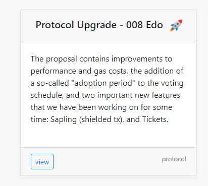 Hopium  #Tezos thread: 5th  $XTZ protocol upgrade "Edo"
