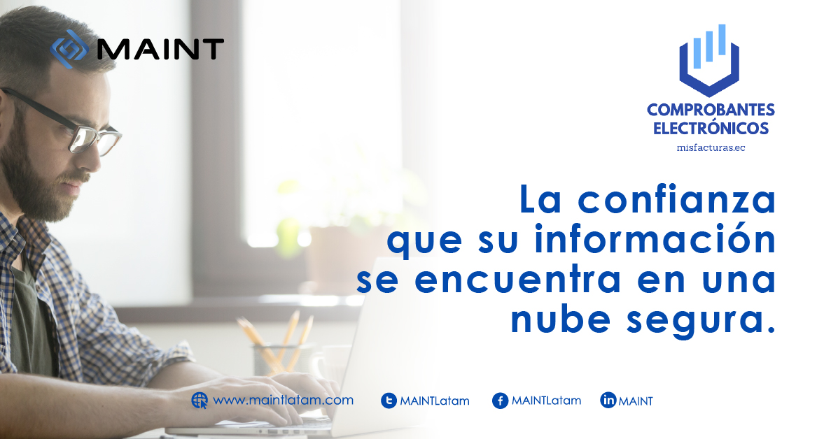 MAINTLatam's tweet photo. #Maint | https://t.co/Nf4x6UM2jS es una solución que funciona sobre #MicrosoftAzure, usted tendrá la confianza que su información se encuentra en una nube segura. ¡Solo necesita de un navegador web para poder acceder a nuestra plataforma! #MisFacturasEc #MisFacturas #MaintLatam https://t.co/Iy86VYiyF7
