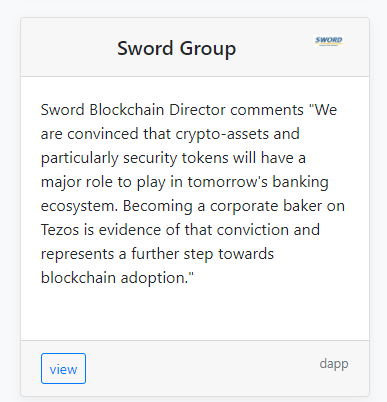  Corperate bakers (validator) on  #Tezos (Context: Sword Group, the parent company of Sword France, brings in roughly $50M in annual revenue. EDF Group, the French electricity giant and parent company of Exaion, brings in over $70B in revenue)More here:  https://medium.com/tezoscommons/a-closer-look-into-corporate-baking-on-tezos-f137cc593659