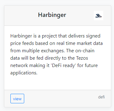  Oracles with Harbinger by  @LukeYoungblood (Harbinger works a little differently to other oracle providers such as Chainlink as the fees required to post price data on-chain can be paid by the staking rewards earned by Tezos holders.) -->NO TOKEN REQUIRED --> USING NATIVE  $XTZ
