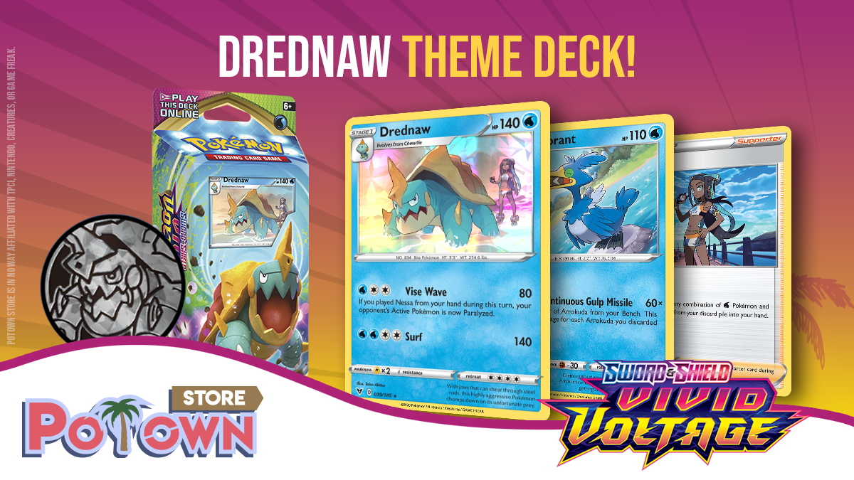 potown_store's tweet photo. Alola trainers! Today we are featuring an awesome theme deck from Vivid Voltage, the Dreadnaw Theme Deck! 💧
Get yours here 👉https://t.co/Y1lFLQiqwx
#potownstore #themedeck #vividvoltage #dreadnaw #nessa #ptcgocodes #pokemontcg https://t.co/nj4q1dTS90