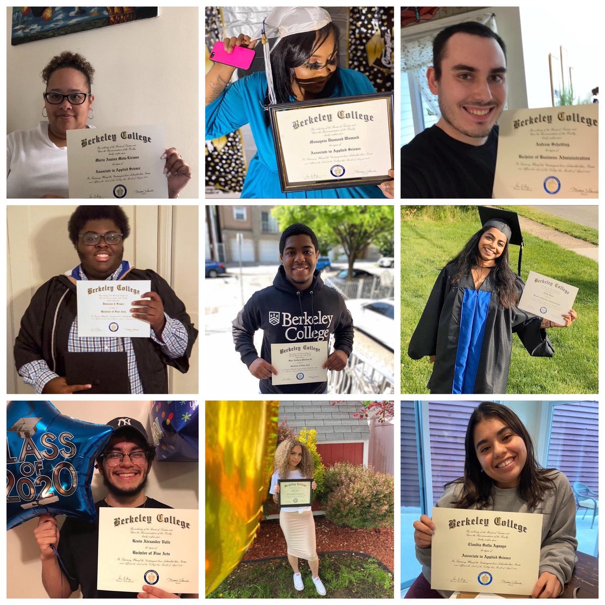 BerkeleyCollege's tweet photo. A look back at #BerkeleyGrad2020: For our 2020 graduates, Commencement looked and felt different than what was expected. However, in the midst of everything that was going on we were so happy to have celebrated this outstanding accomplishment with you. ๐ https://t.co/4H5IEbz4AN