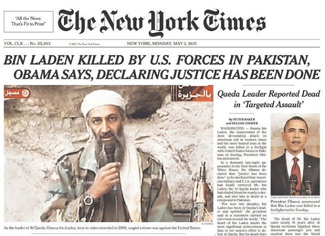 After a few years of hunting bin Laden, the American government claimed to have killed him during an airstrike raid at his suspected hideout, then they claimed to have secretly buried him in an undisclosed ocean!