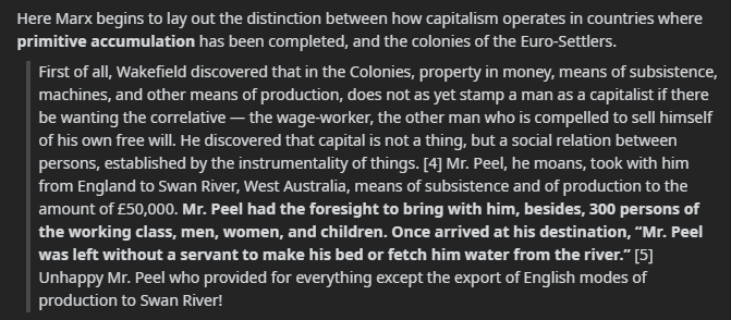 Marx actually develops an early analysis of settlerism akin to Sakai’s in Capital, Vol. 1, Ch. 33 as well as in On the Irish QuestionBelow is a summary of Ch. 33:  https://www.reddit.com/r/communism/comments/3f19jb/comrades_who_have_read_capital_what_are_some_of/ctkfg5e?utm_source=share&utm_medium=web2x&context=3